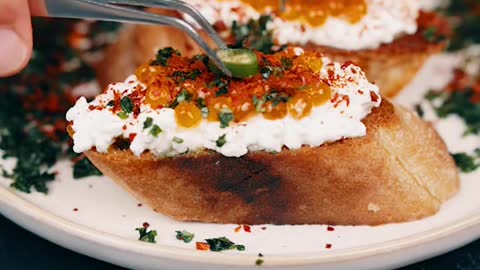 Caviar Cottage Cheese Toast