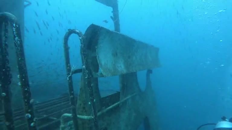 Scuba dive on the shipwreck