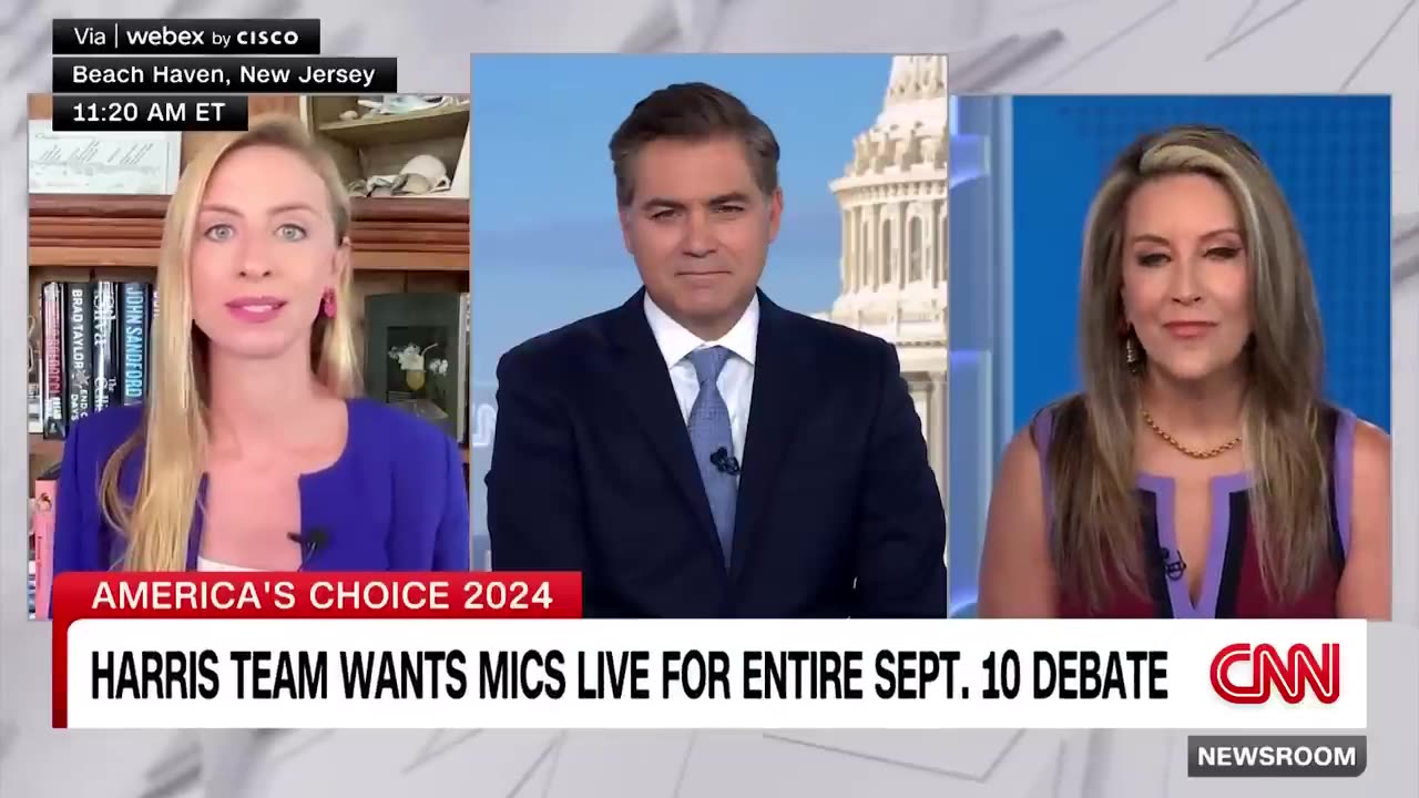 Reporter asks Trump if mics should be muted at upcoming debate with Harris
