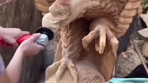 Wood sculpture