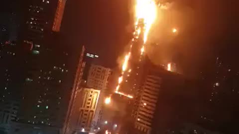 Building on fire