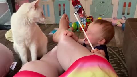 Cutest Babies Play With Dogs And Cats Compilation -- Cool Peachy #cat #cute #kitten #dog