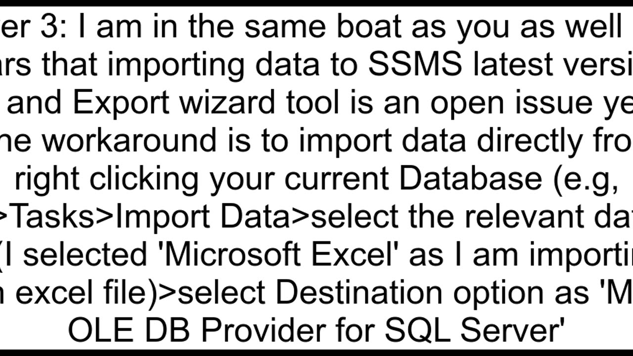 Having problems importing excel worksheet into SQL Server Management Studio