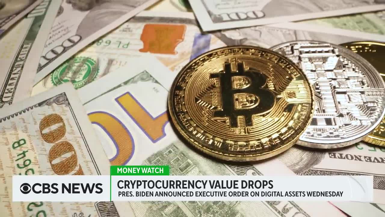 value of cryptocurrencies drops after biden signs executive order