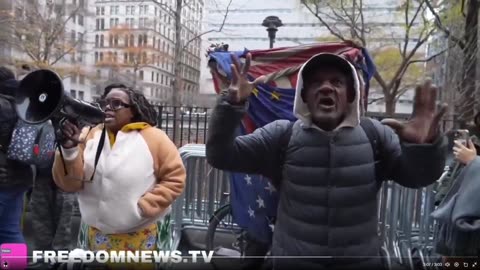 NYPD is already arresting BLM lunatics outside the courthouse - Daniel Penny