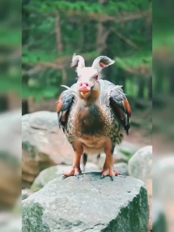 Chicken with a sheep head