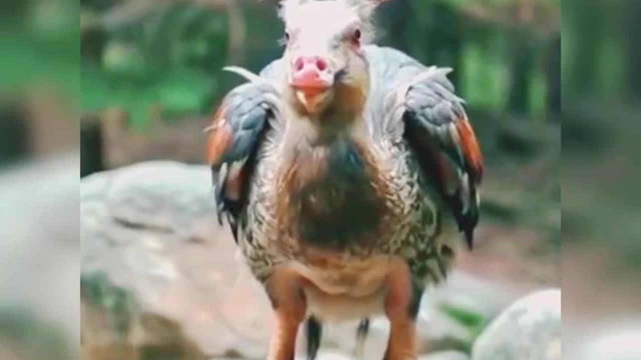 Chicken with a sheep head