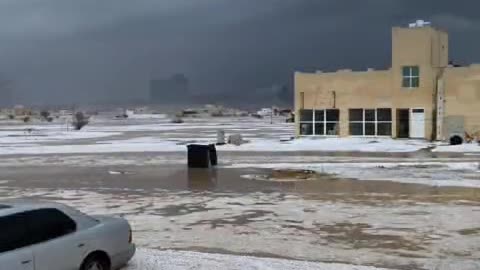 Heavy Hails Falling In Al Buraimi, Oman (16.02.2024)