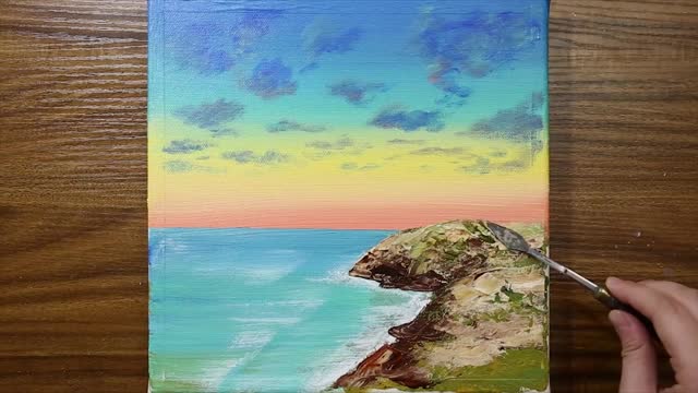 A Detailed Painting Of The Reef