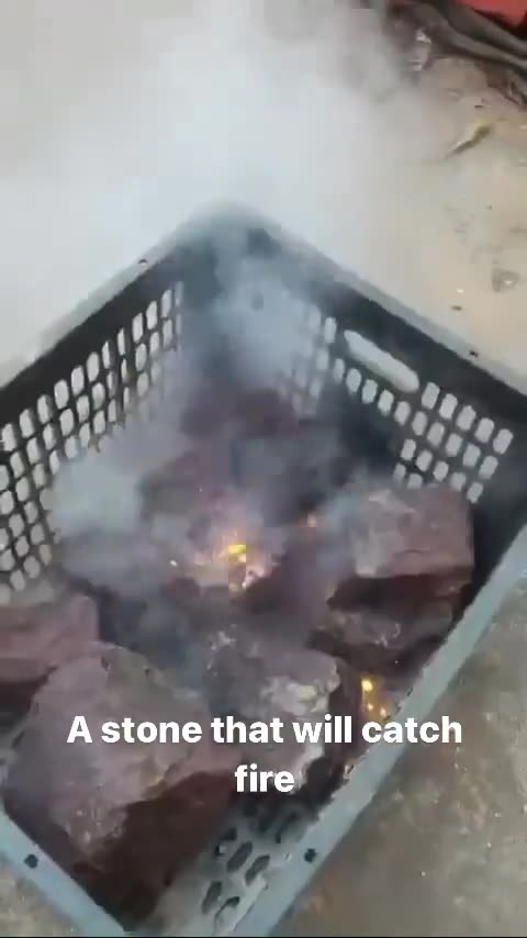 spark.mp4 ~ Weird Stones that Catch Fire Odd Artifact Aliens Creepy Paranormal #alien #paranormal