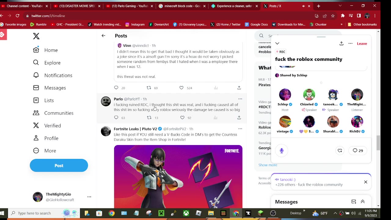 X Space Video 2: (F Roblox Community)