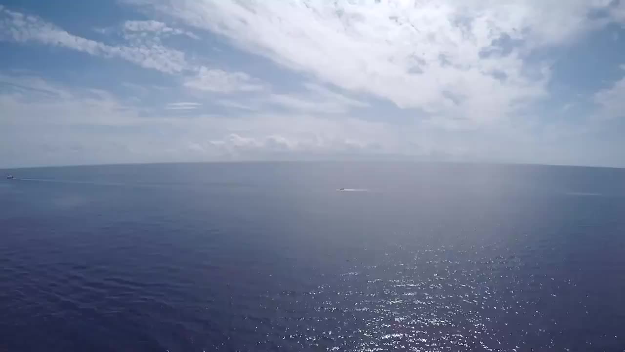 Testing bomb in ocean