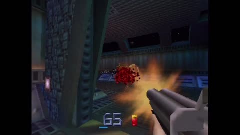 Quake II Playthrough (Actual N64 Capture) - Strogg Freighter