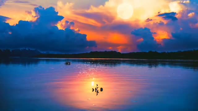 Beautiful Relaxing Music Soothing Sunset, Relaxing Music with Ocean Waves