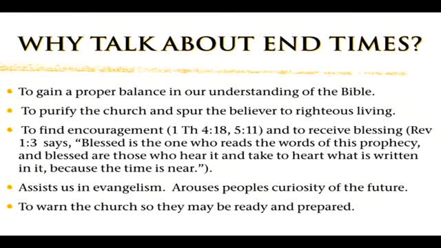 Why End Times Teaching Matters - Daniel Secomb - Understanding The Times 2018