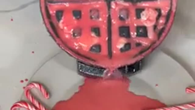 the candy canes looked AMAZING when he opens it...
