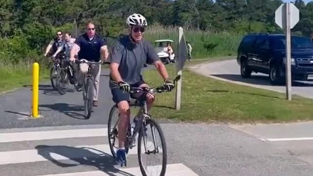 Biden Falls Off His Bike