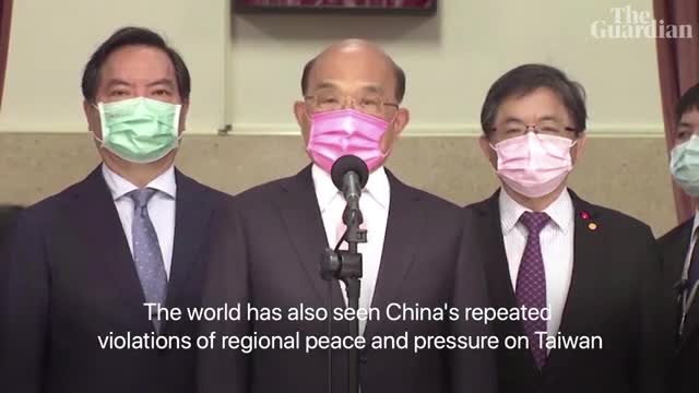 Taiwan must be on alert against 'over-the-top' China, says premier