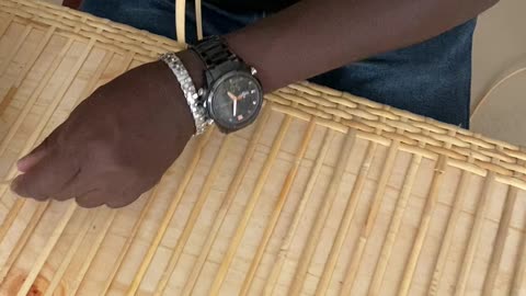 DIY rattan weaving on board