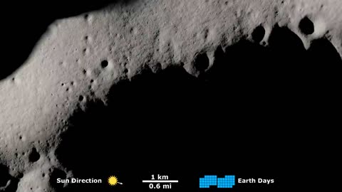 Shadows Near The Moon's South Pole