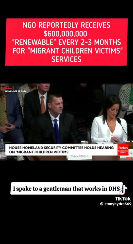 The first NGO he names is Catholic charities