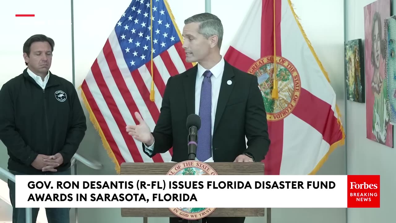 JUST IN- DeSantis Issues Florida Disaster Fund Awards In Sarasota, Florida