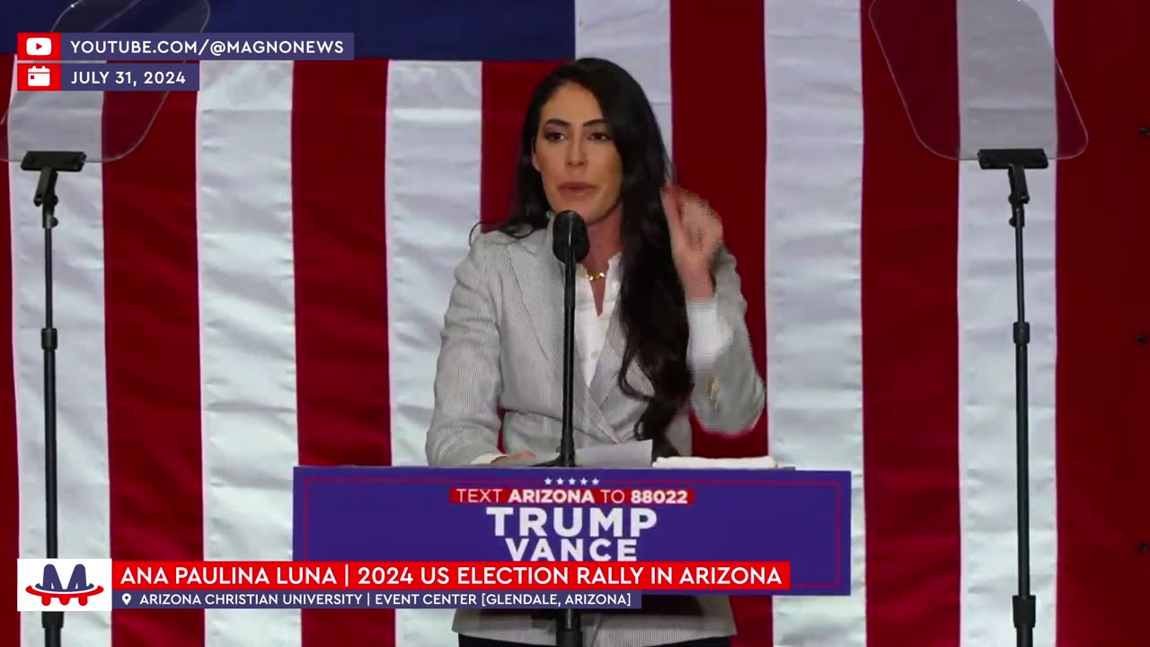 🇺🇸 Ana Paulina Luna at JD Vance MAGA Rally in Glendale, Arizona (July 31, 2024)