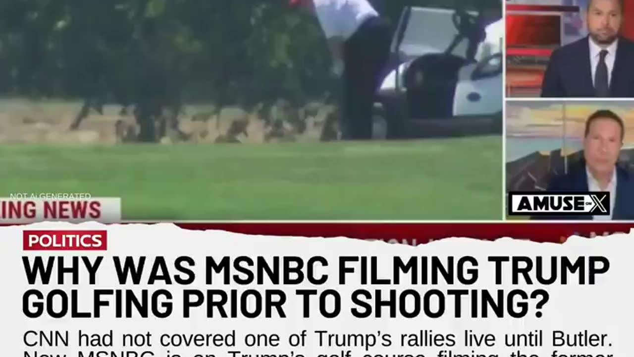 Why is the Media filming Trump golfing right before an assassination attempt?