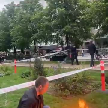 Protesters burn a Koran in Denmark under police protection