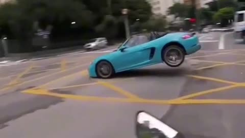 jumping CAr #destroyed #accident #shorts #cleancar #luxury #car #supercar #funny #slammed #drift