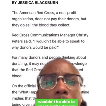 Red Cross is selling donated blood?