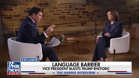 VP Harris on Bret Baier Interview-Harris’ aides shut down Interview-It's Almost Comedy