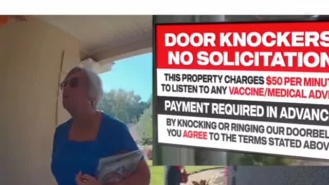 Door Knockers Went Away With This Warning Sign