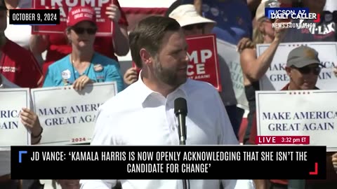 JD Vance: 'Kamala Harris Is Now Openly Acknowledging That She Isn't The Candidate For Change'