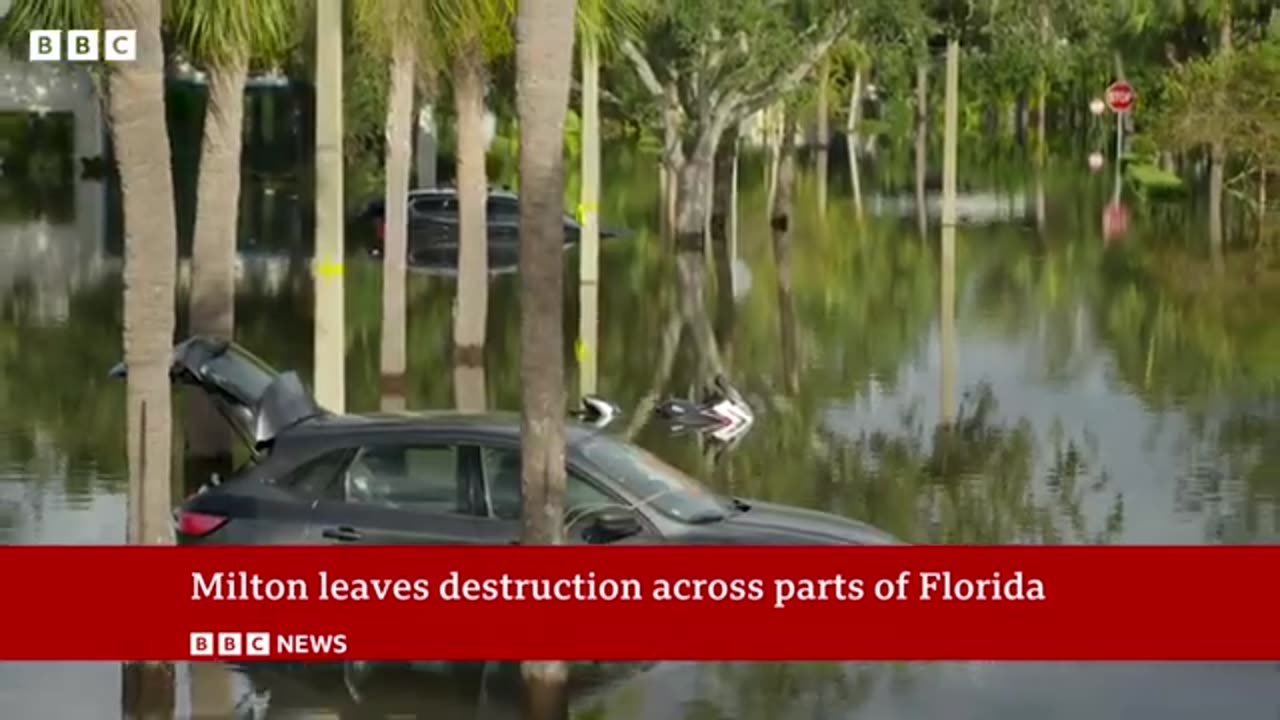 Hurricane Milton leaves destruction across Florida | BBC News