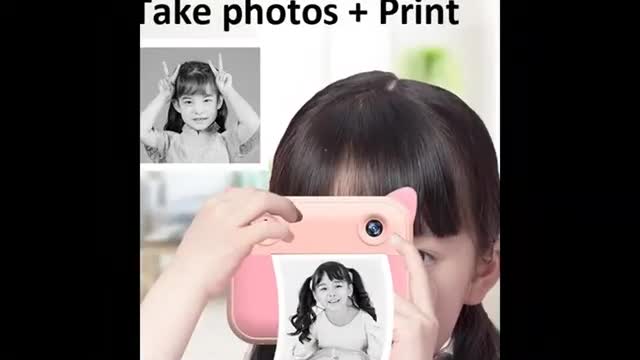 Instant Print Camera for Kids with Print Paper 2.4 Inch Screen 12MP Photo T2J5