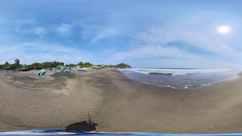 Playa El Transito Beach Nicaragua Pacific Ocean Waves Natural Sounds 360 Degrees 8K