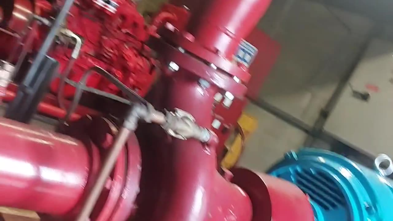 Running sprinkler pump