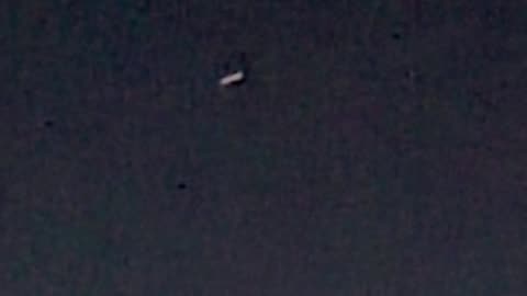 Strange cigar UFO (mothership?) spotted over my backyard 10/26/24 6:55p (1 of 3)