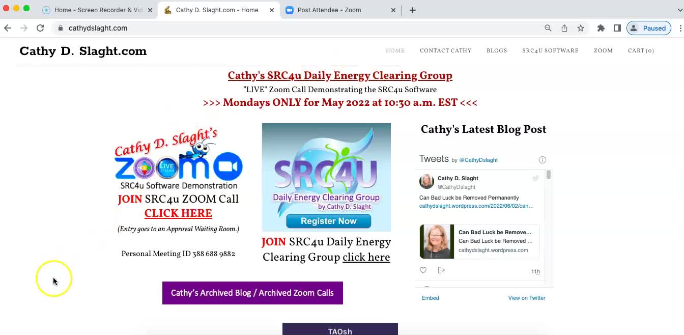 SRC4U Software Zoom Call 6 2 2022 by Cathy D. Slaght