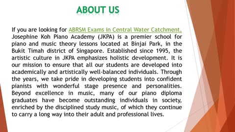 If you are looking for ABRSM Exams in Central Water Catchment