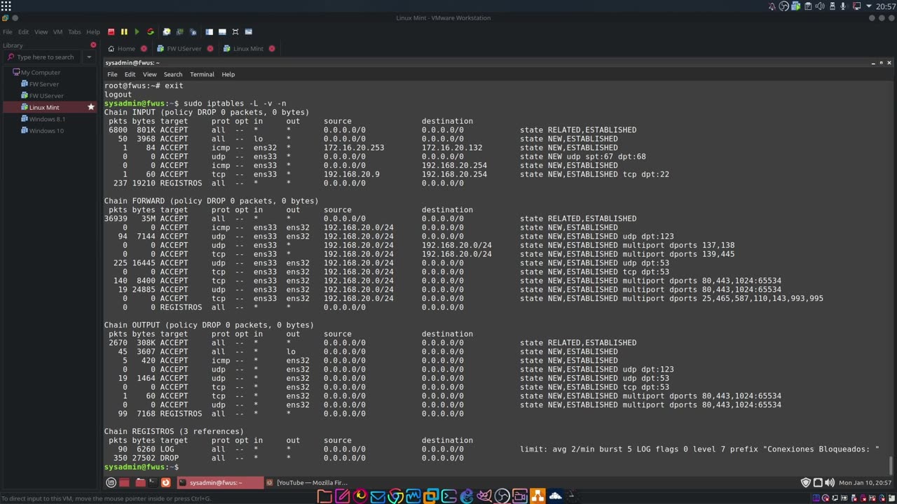 Configuracion Final del Router/Firewall con Ubuntu Server 21.10