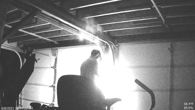 Perp in garage