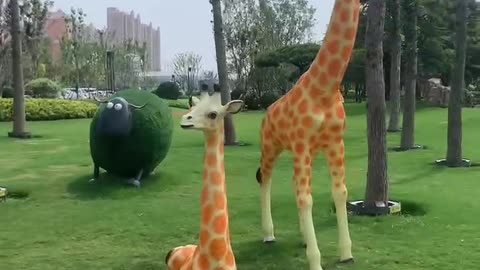 cute giraffe statue