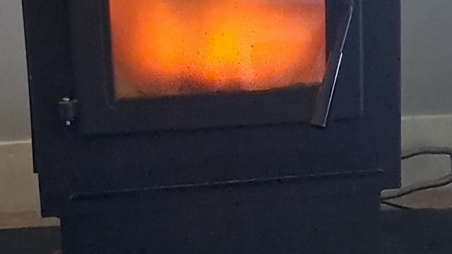 Burning Pellet Stove