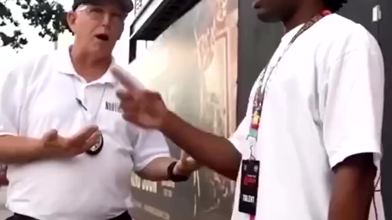 Kanel Joseph jukes out security 2 times back to back after they stop him for filming