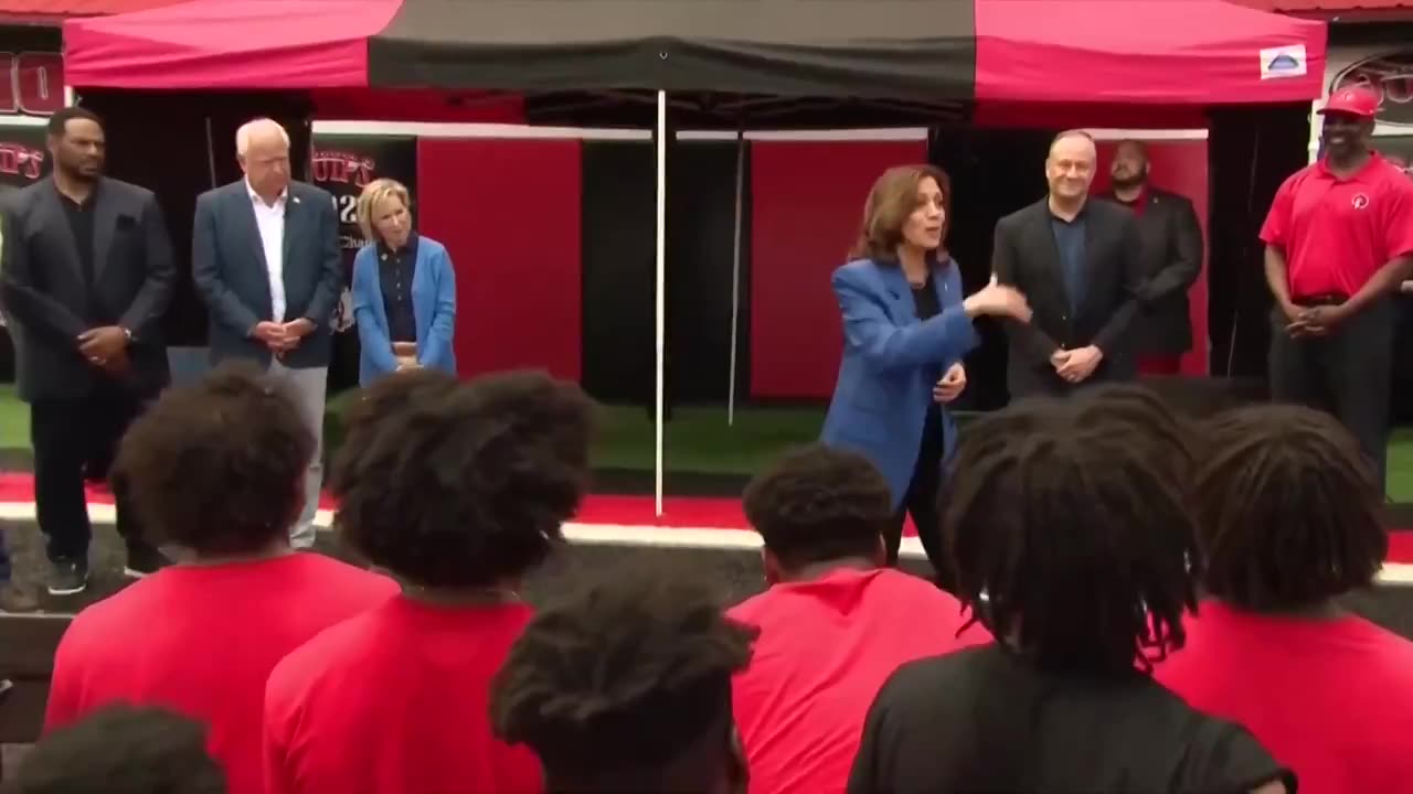 Poor High School Football Players was forced to listen to Kamala’s Word Salad