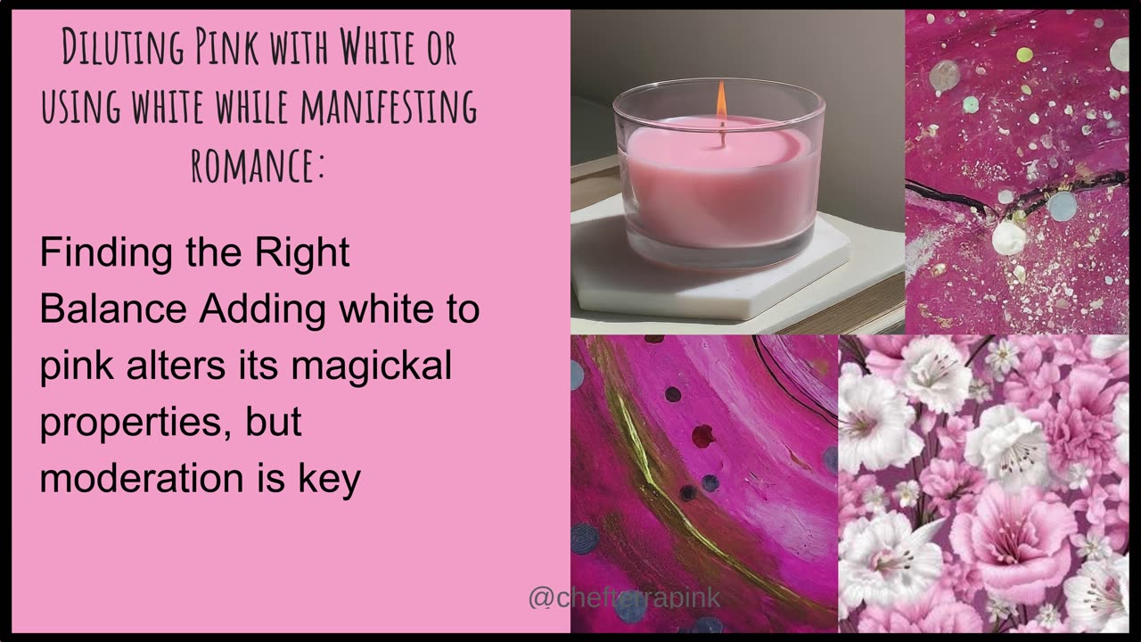 The Magickal Properties of Pink: Interactions with Black and White