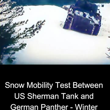 Snow Mobility Test Between US Sherman Tank and German Panther - Winter Warfare COLOURIZED 🌨️🚛🎥