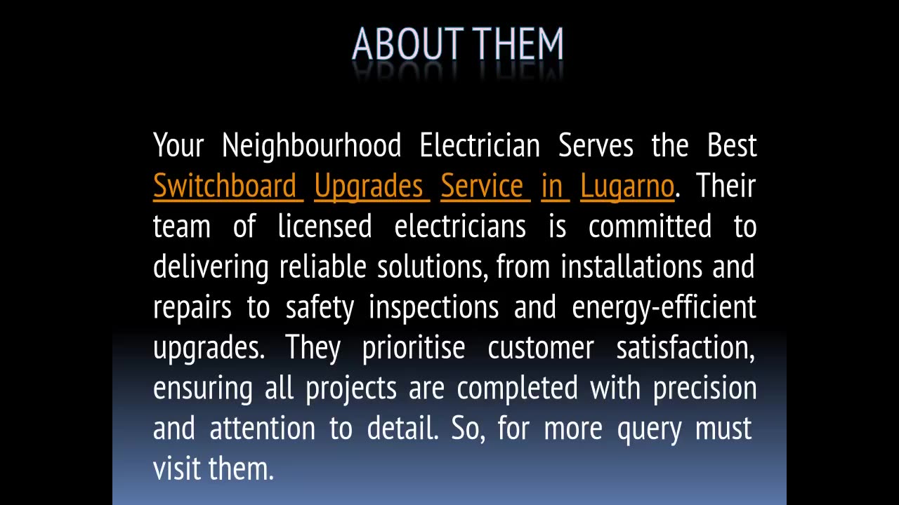 One of the Best Power Points Facility in Lugarno